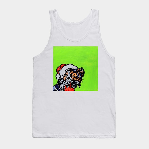 Papillon Dog Santa Tank Top by AmandaAAnthony